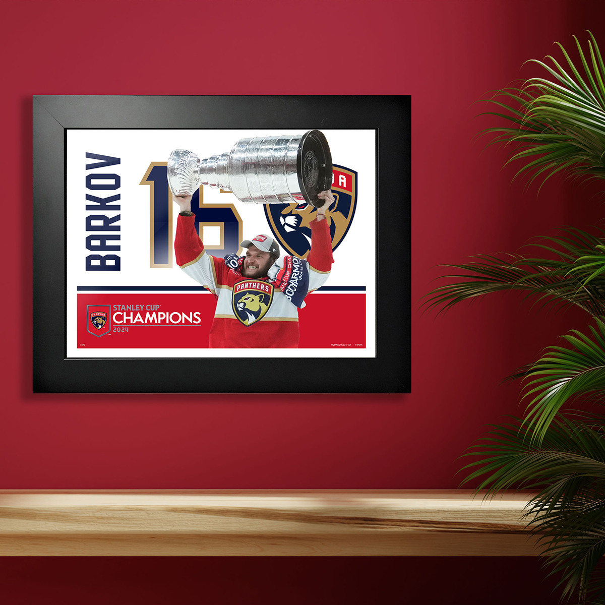 Florida Panthers 2024 Stanley Cup Champions Aleksander Barkov Framed Collectible