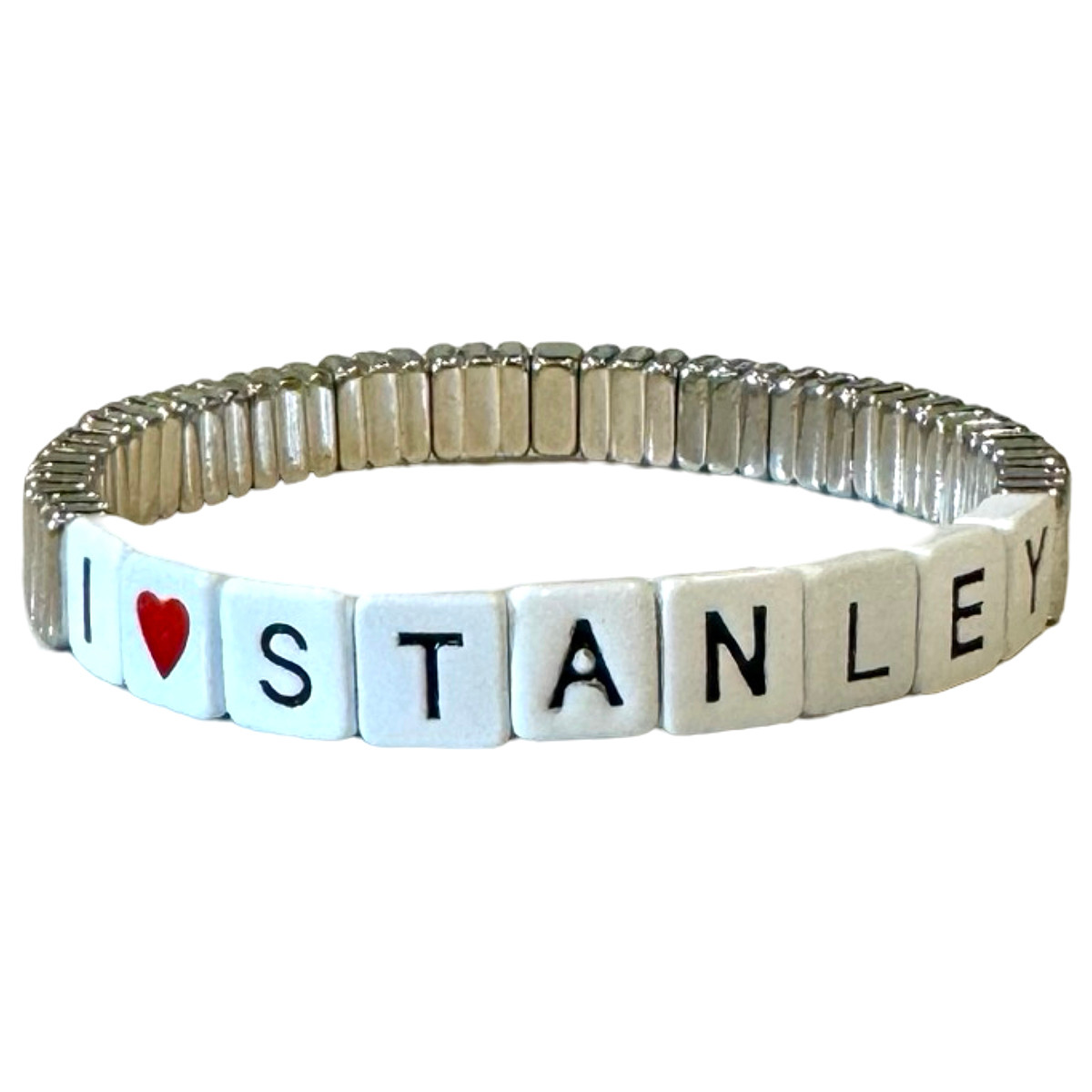 Florida Panthers Silver I Heart Stanley Bracelet