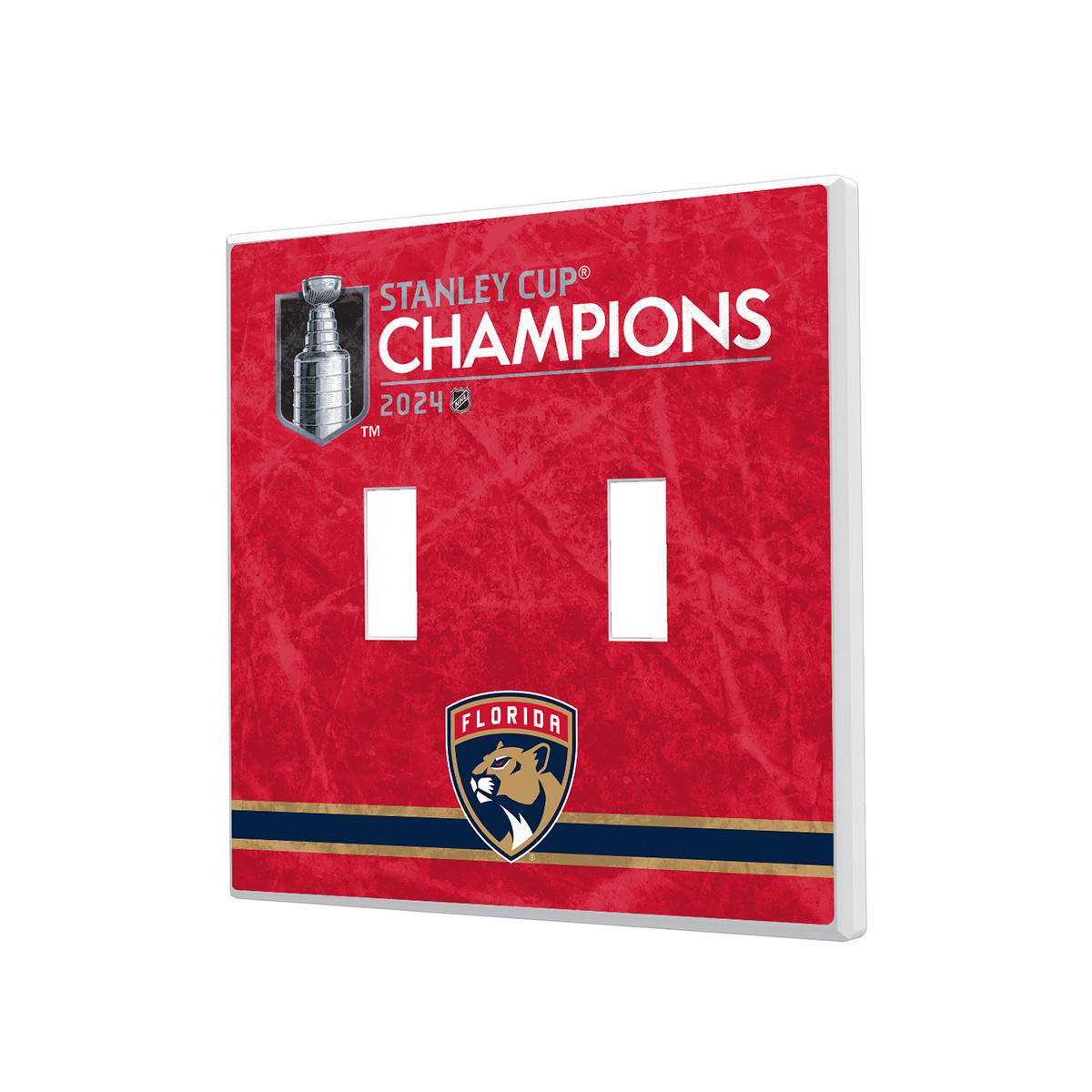 Florida Panthers 2024 Stanley Cup Champions Double Toggle Light Switch Plate