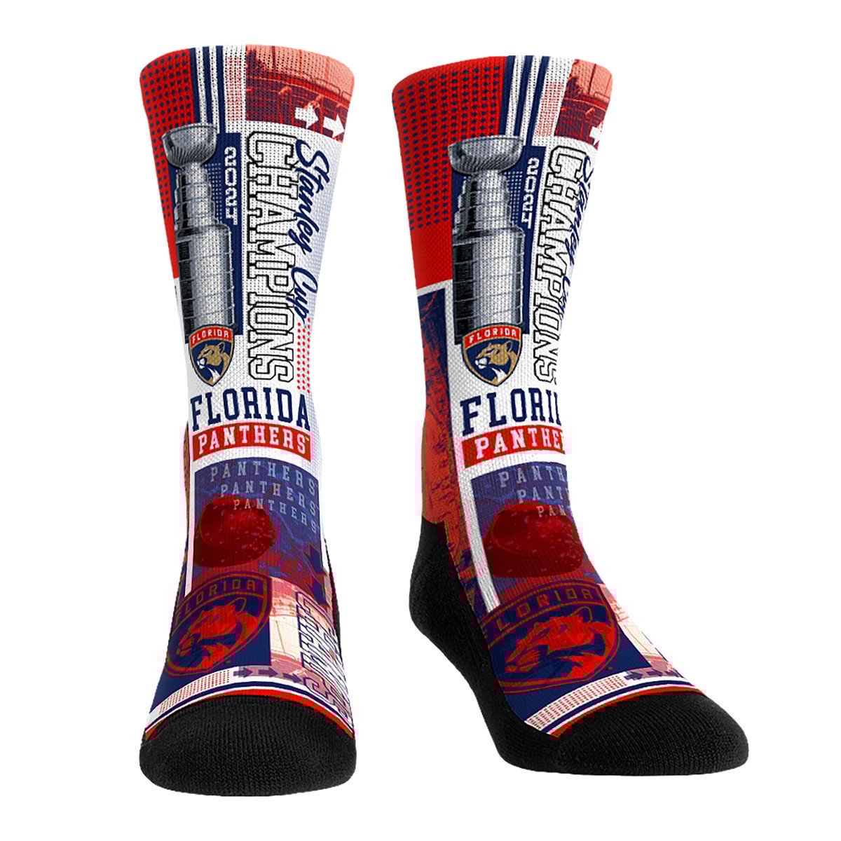 Florida Panthers 2024 Stanley Cup Champions Montage Sock