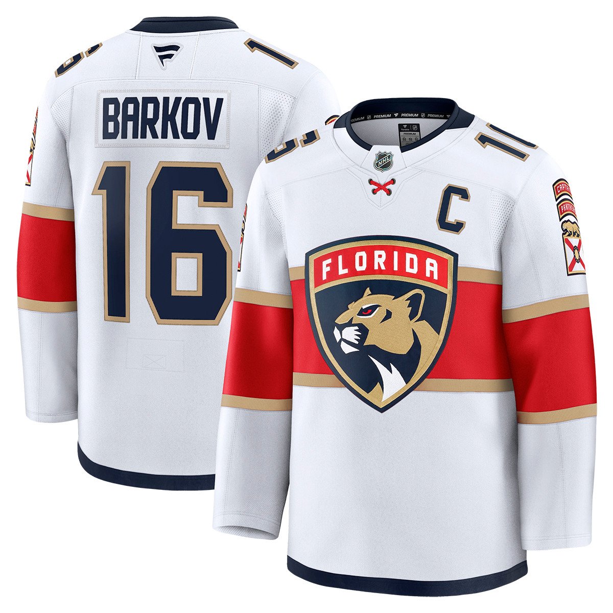 Florida Panthers #16 Aleksander Barkov Premium Authentic Road Jersey