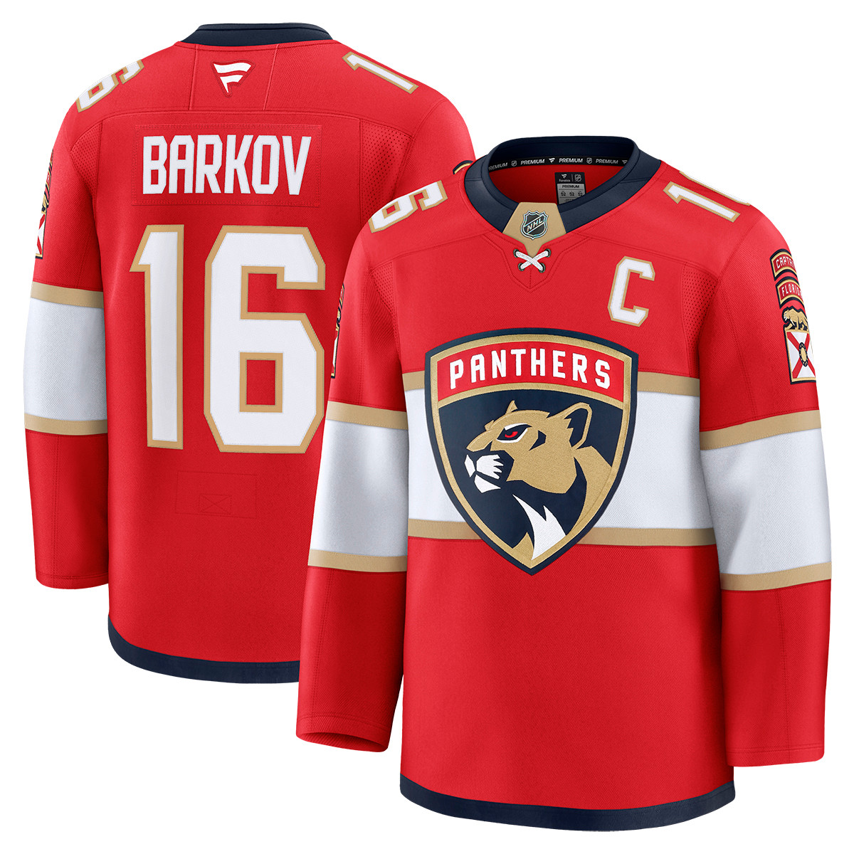 Florida Panthers #16 Aleksander Barkov Premium Authentic Home