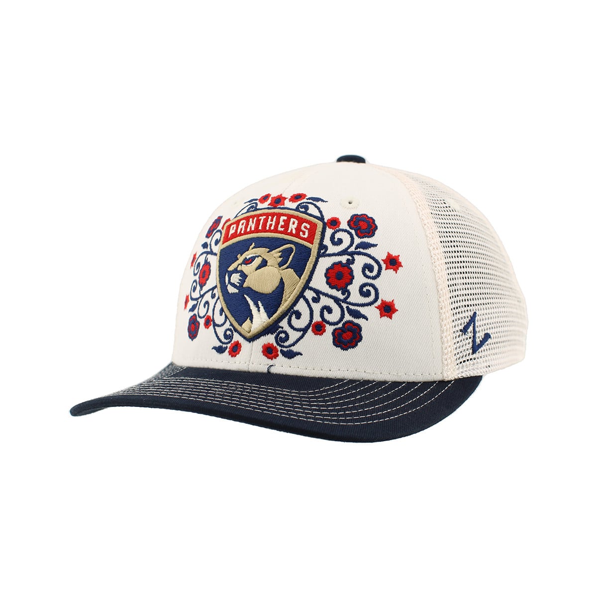 Florida Panthers Day of the Dead Floral Homespun Cap