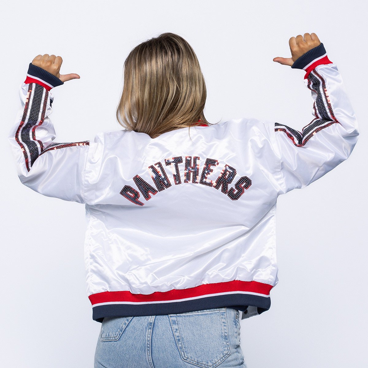 Florida Panthers Women's Double Coverage Crop Varsity Jacket