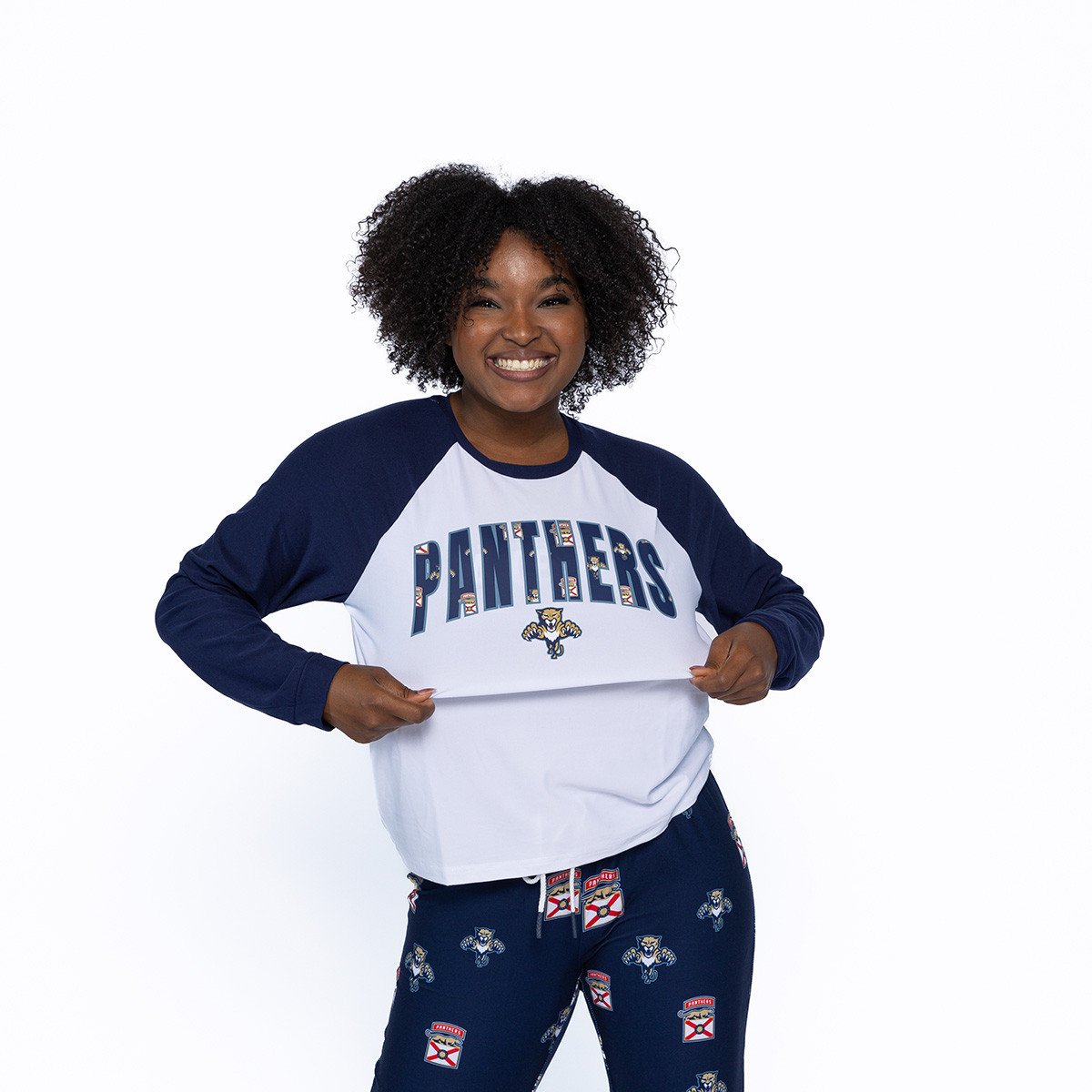 Florida Panthers Women's Record Long Sleeve Raglan Top