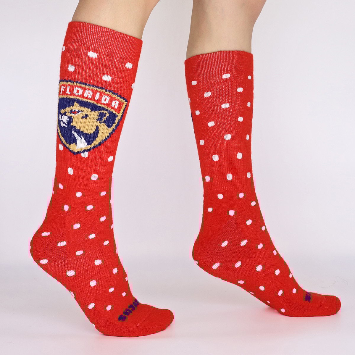 Florida Panthers Women's Polka Dot Shield Socks