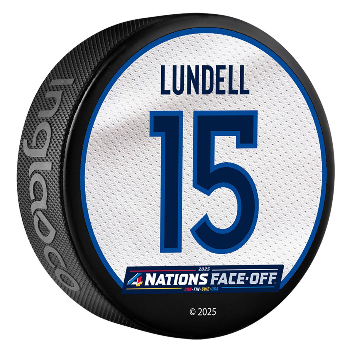 NHL 4 Nations Finland #15 Anton Lundell Puck