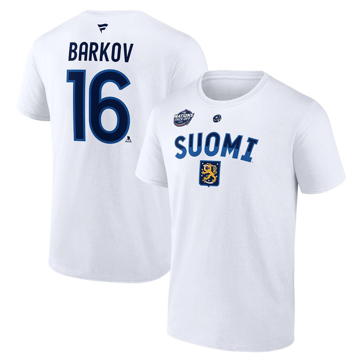 NHL 4 Nations Finland #16 Aleksander Barkov T-Shirt