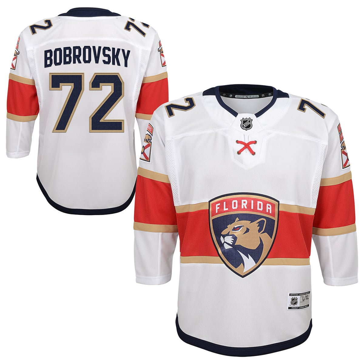 Florida Panthers Youth #72 Sergei Bobrovsky Road Jersey
