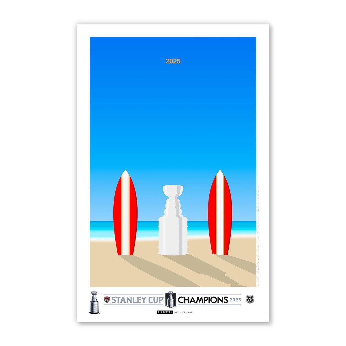 Florida Panthers 2025 Stanley Cup Champions Limited Edition Poster