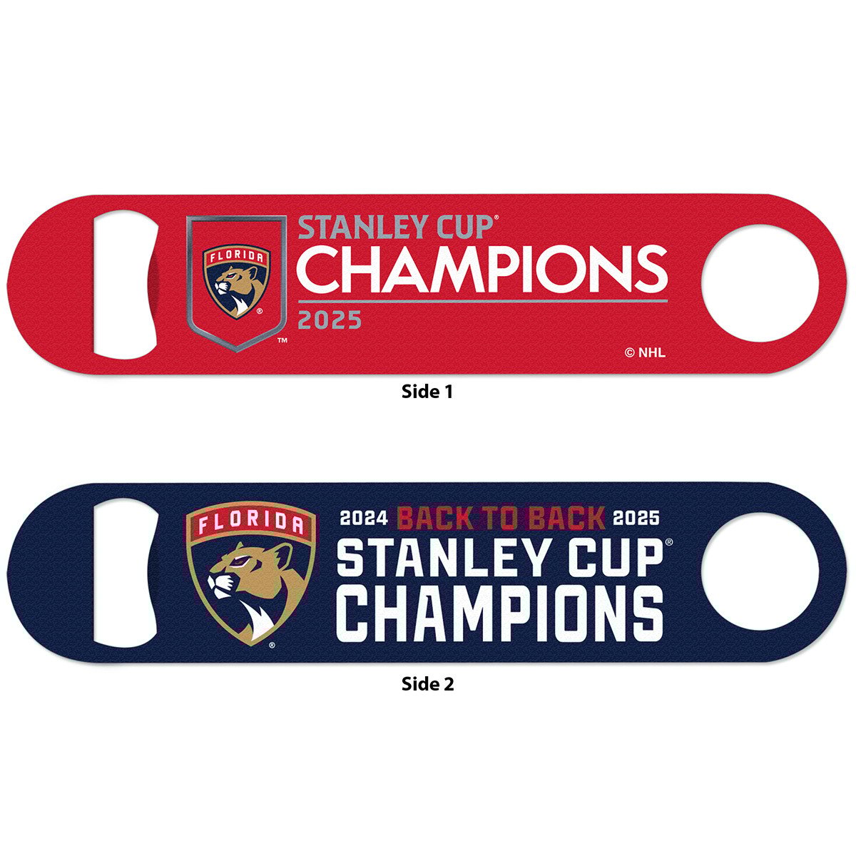 Florida Panthers 2024-2025 Back-to-Back Stanley Cup Champions Bottle Opener