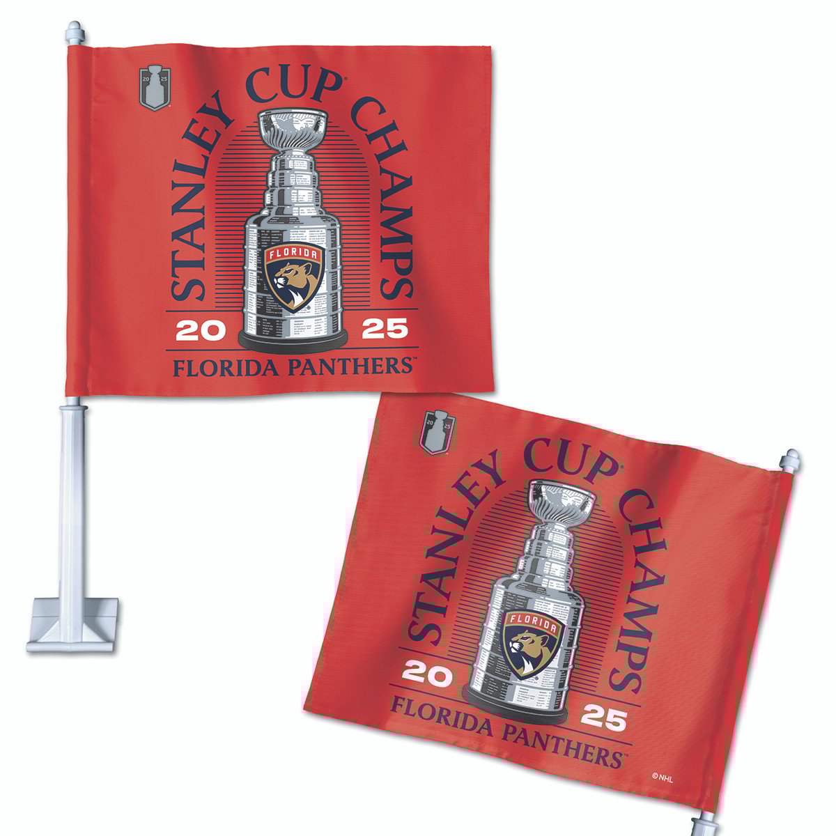 Florida Panthers 2025 Stanley Cup Champions Car Flag