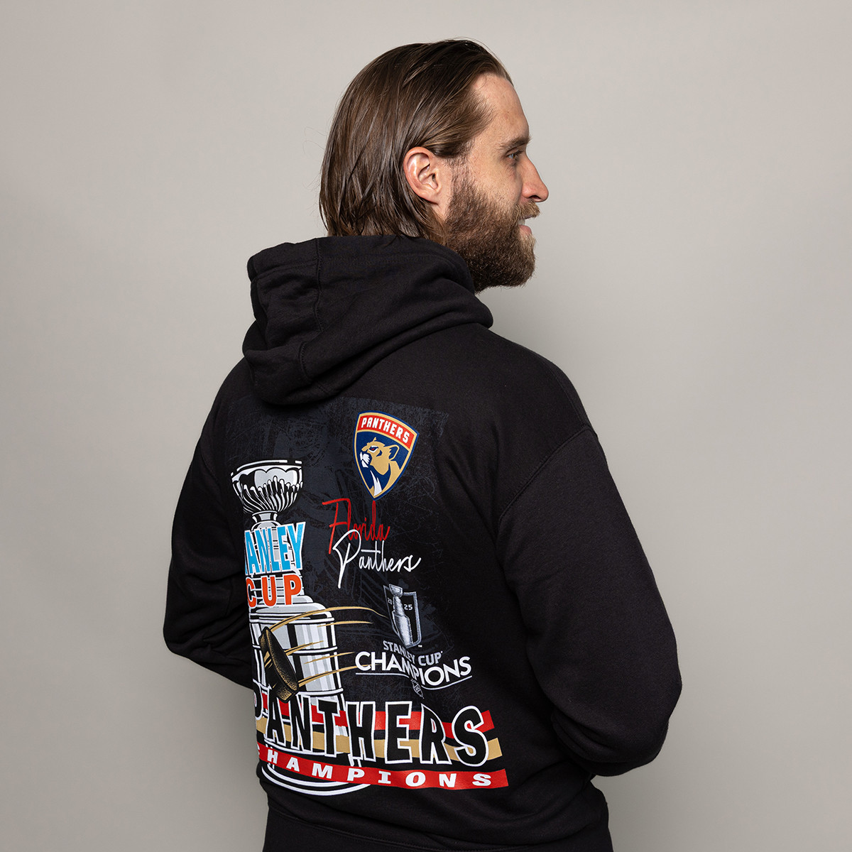 Florida Panthers 2025 Stanley Cup Champions Raise the Cup Hooded Sweatshirt