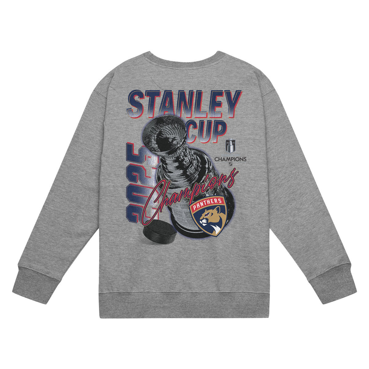 Florida Panthers 2025 Stanley Cup Champions Trophy Crew Neck Sweatshirt