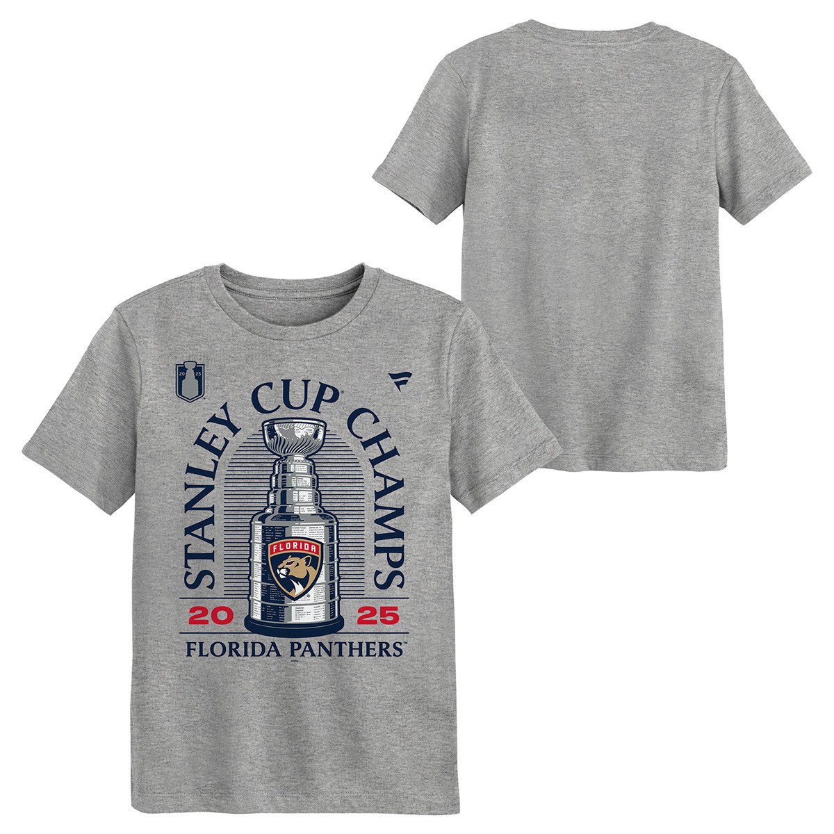 Florida Panthers Juvenile 2025 Stanley Cup Champs Locker Room T-Shirt