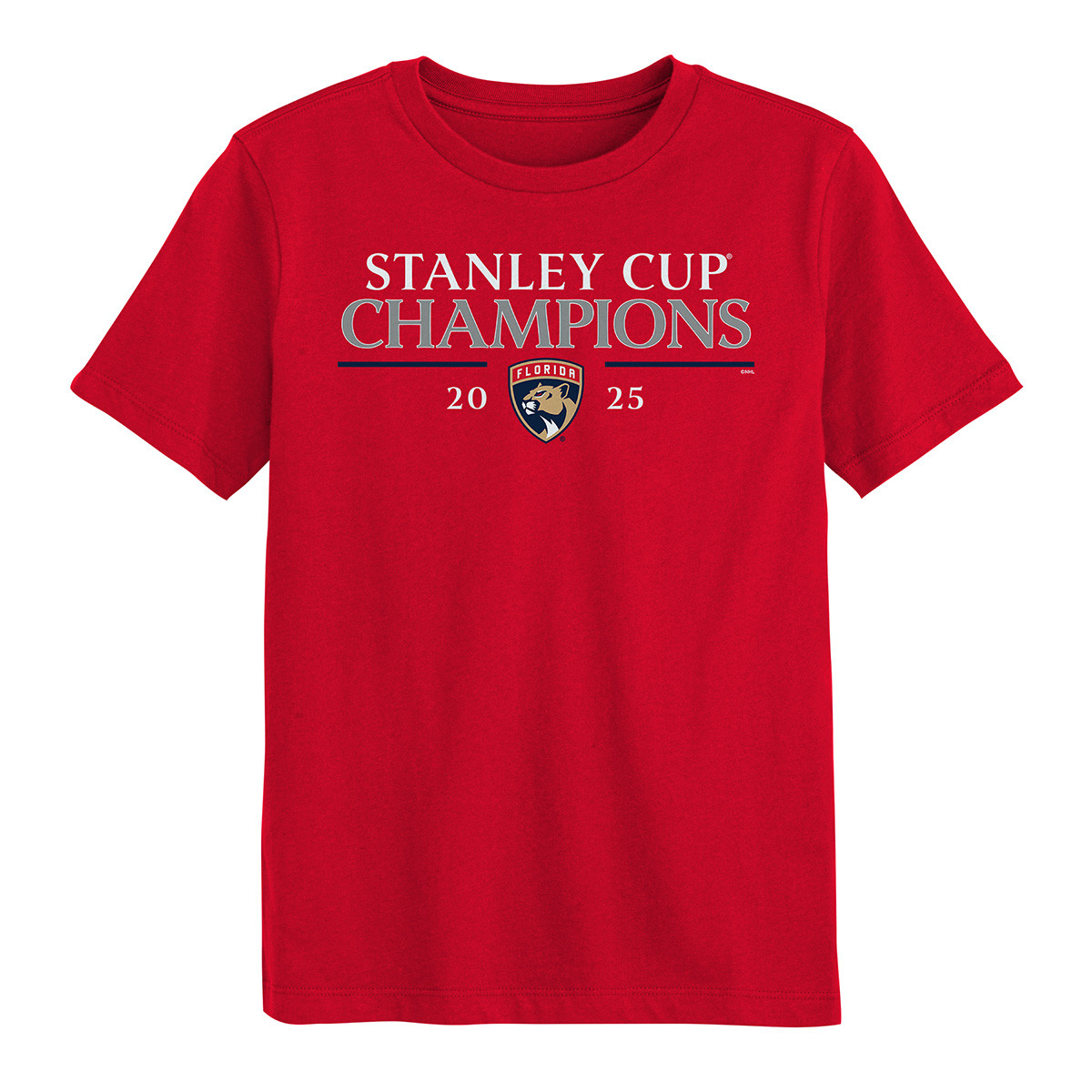 Florida Panthers Juvenile 2025 Stanley Cup Champions Signature Roster T-Shirt