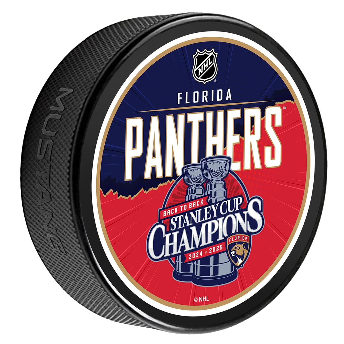 Florida Panthers 2024-2025 Back-to-Back Stanley Cup Champions Ripped Puck