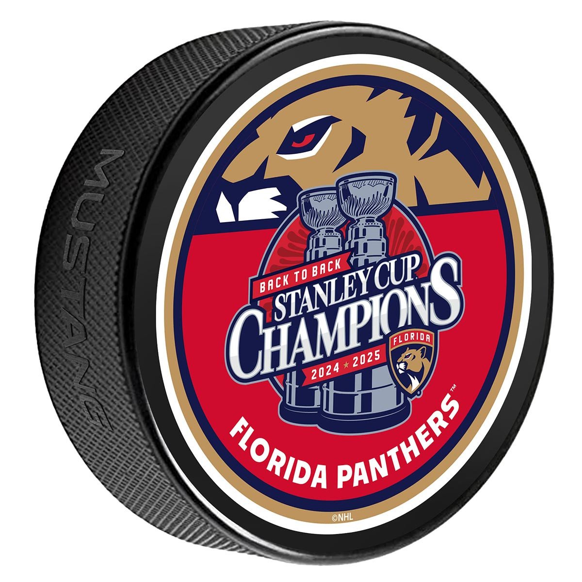 Florida Panthers 2024-2025 Back-to-Back Stanley Cup Champions Split Puck