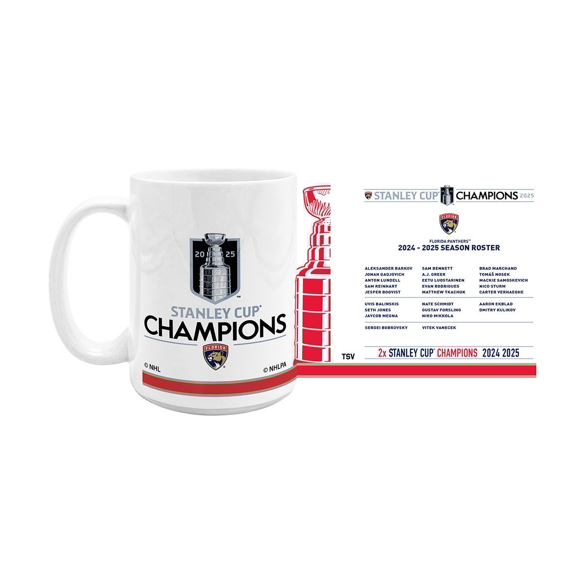 Florida Panthers 2025 Stanley Cup Champions Roster Mug