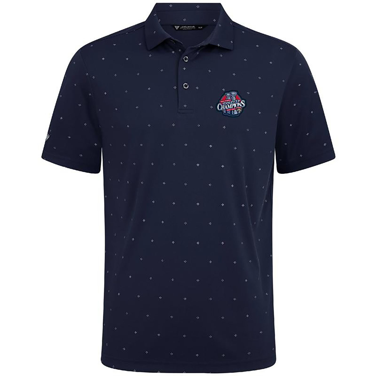 Florida Panthers 2024-2025 Back-to-Back Stanley Cup Champions Navy Vision Polo Shirt