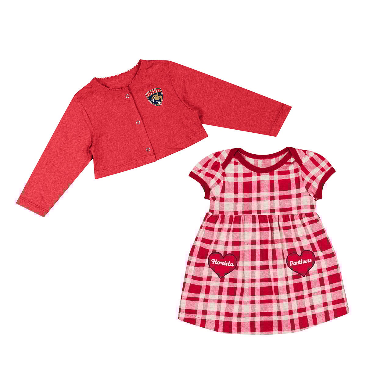 Florida Panthers Infant Girl Marceline Dress & Cardigan Set