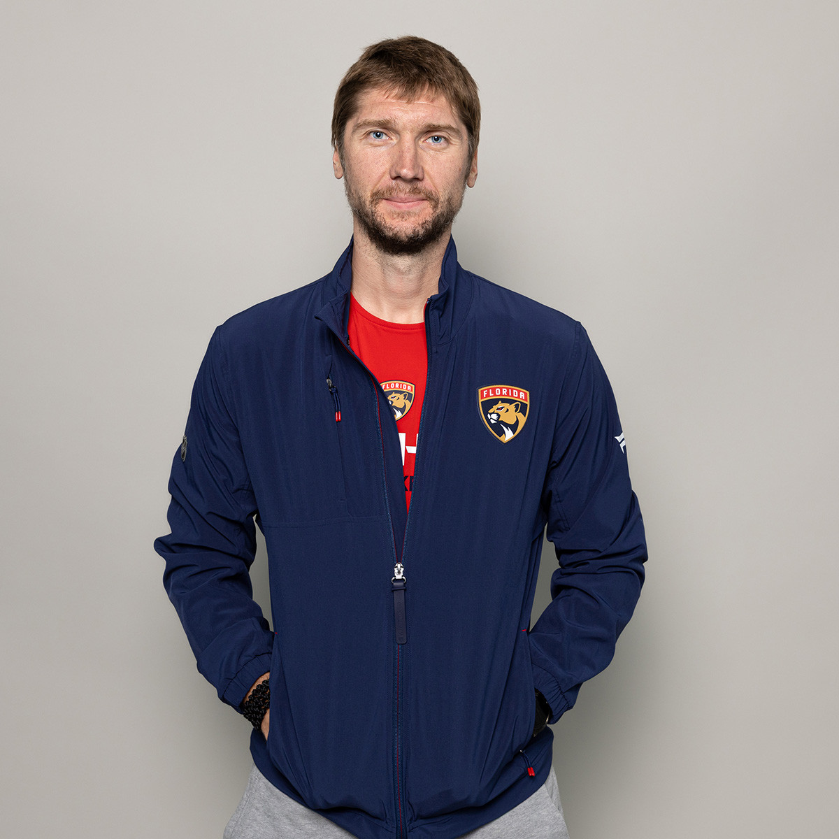 Florida Panthers 2025 Authentic Pro Rink Full-Zip Coach Jacket