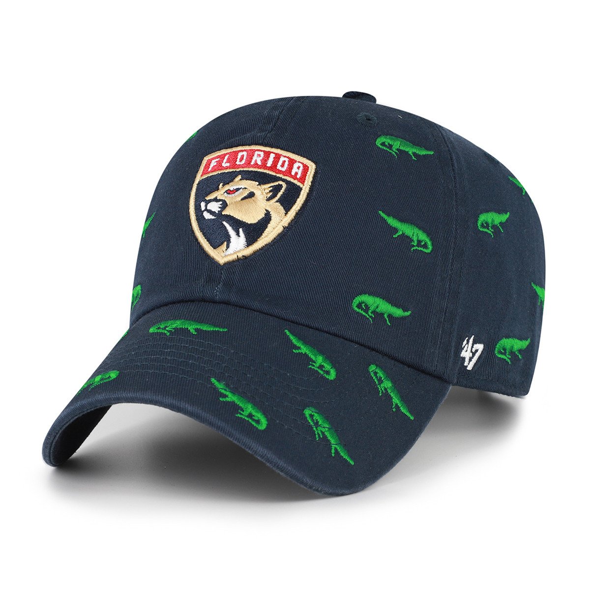 Florida Panthers Confetti Gators Navy Clean Up Cap