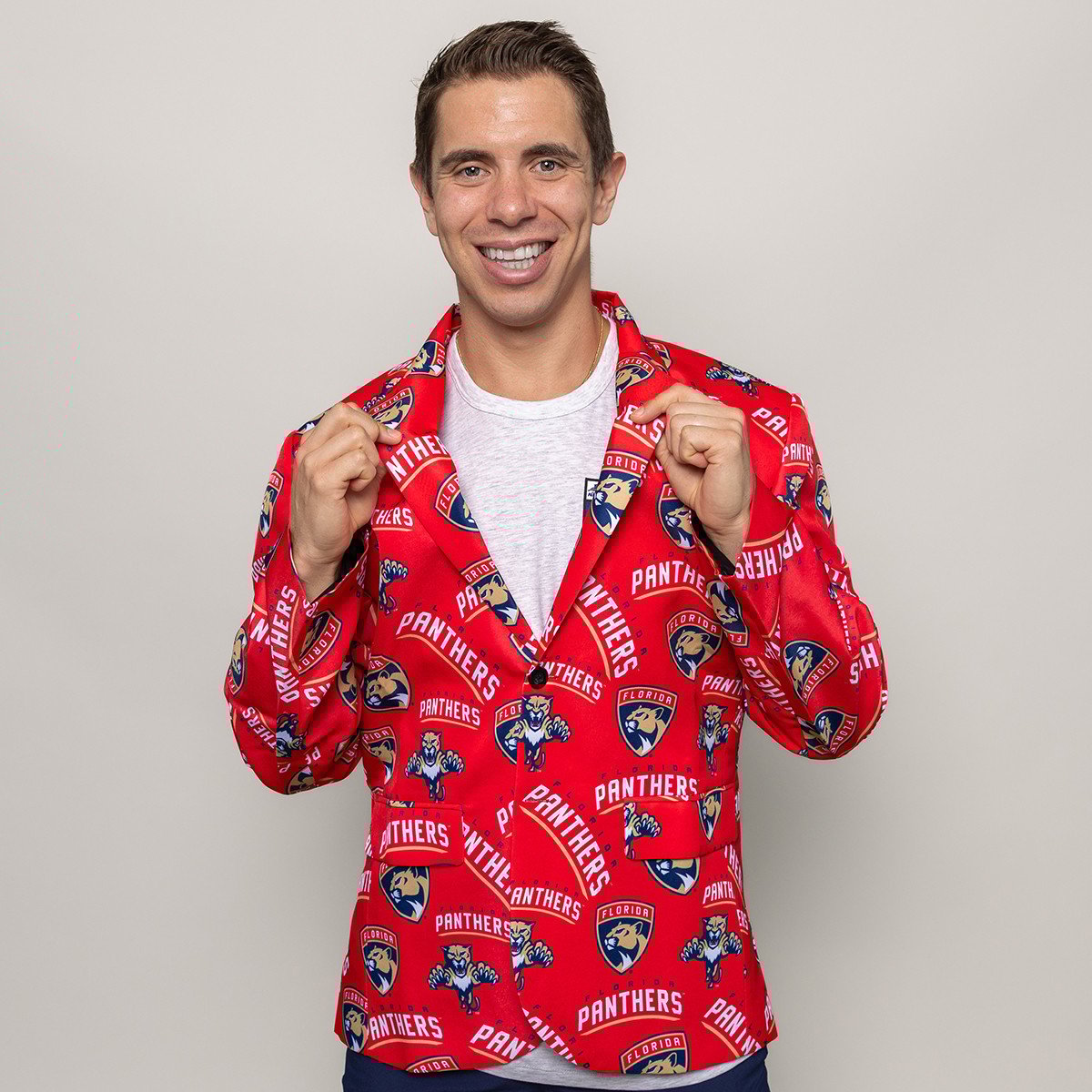 Florida Panthers Repeat Logo Suit Jacket