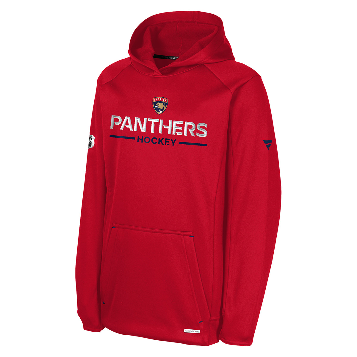 Florida Panthers Youth 2025 Authentic Pro Hooded Sweatshirt