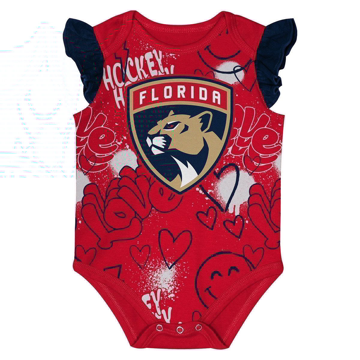 Florida Panthers Infant Girls Team Star Onesie Set
