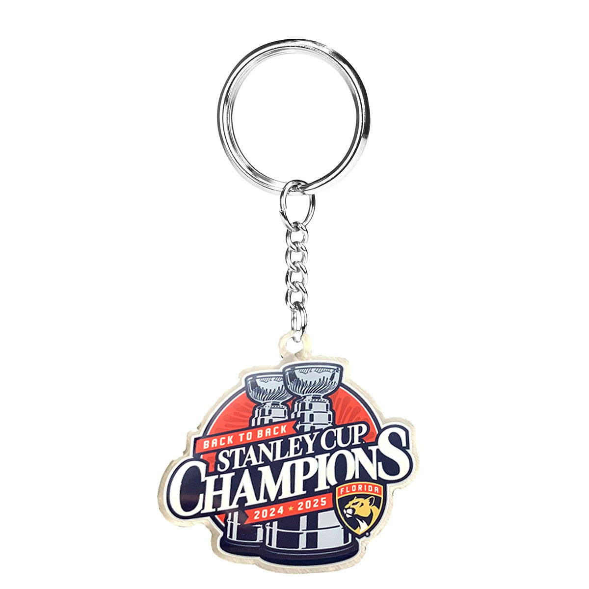Florida Panthers 2024-2025 Back-to-Back Stanley Cup Champions Metal Keychain