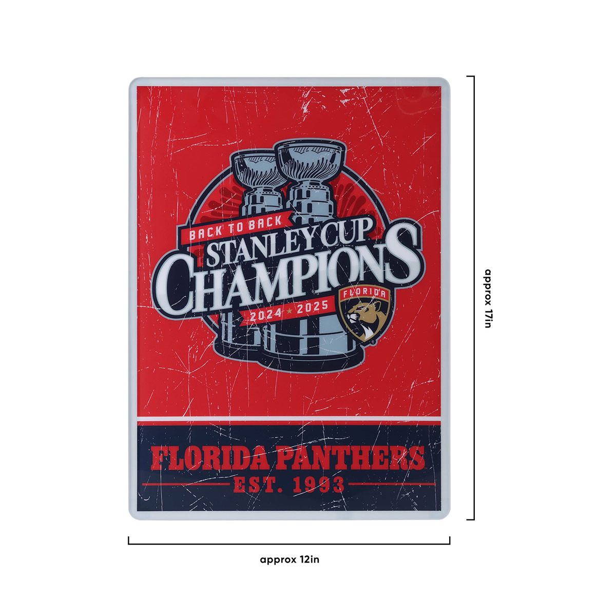 Florida Panthers 2024-2025 Back-to-Back Stanley Cup Champions Backlit Sign