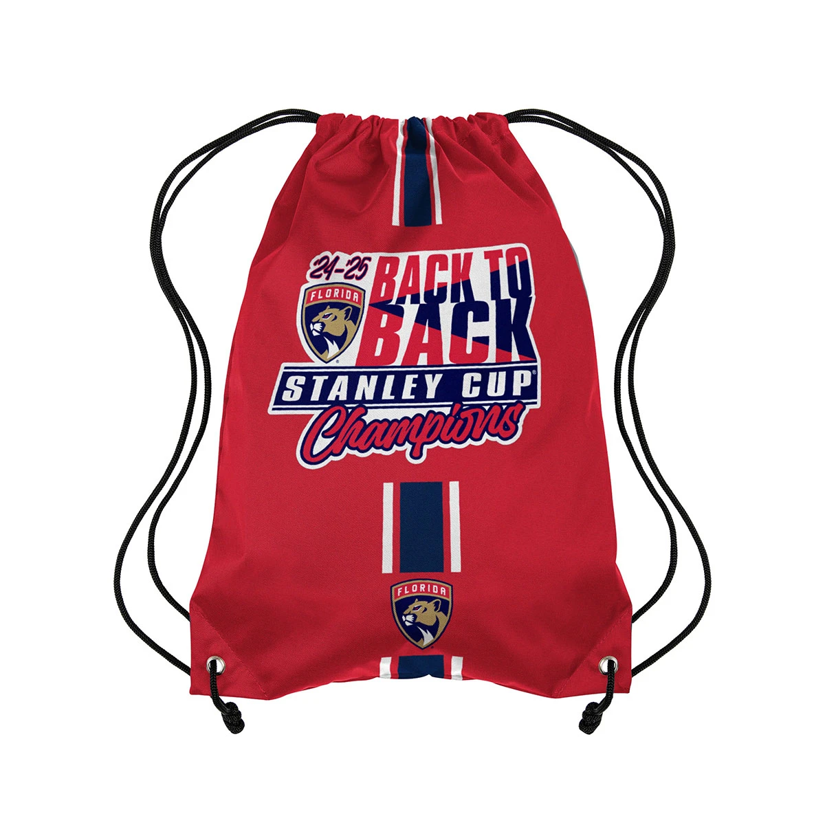Florida Panthers 2024-2025 Back-to-Back Stanley Cup Champions Drawstring Bag