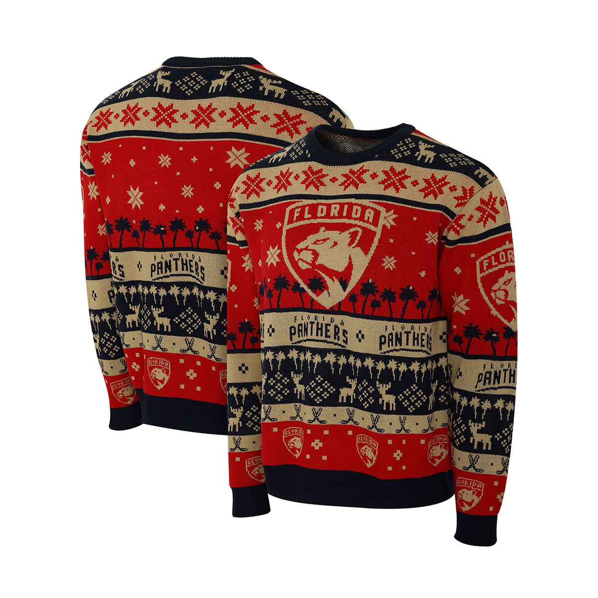 Florida Panthers Big Logo Ugly Holiday Sweater