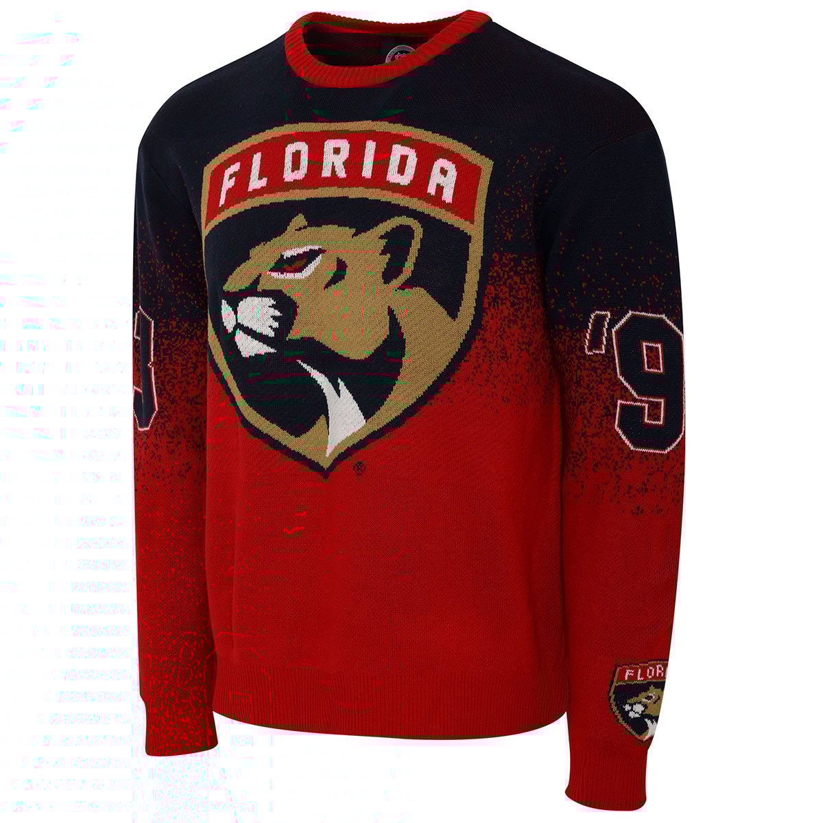 Florida Panthers Big Logo Gradient Ugly Holiday Sweater