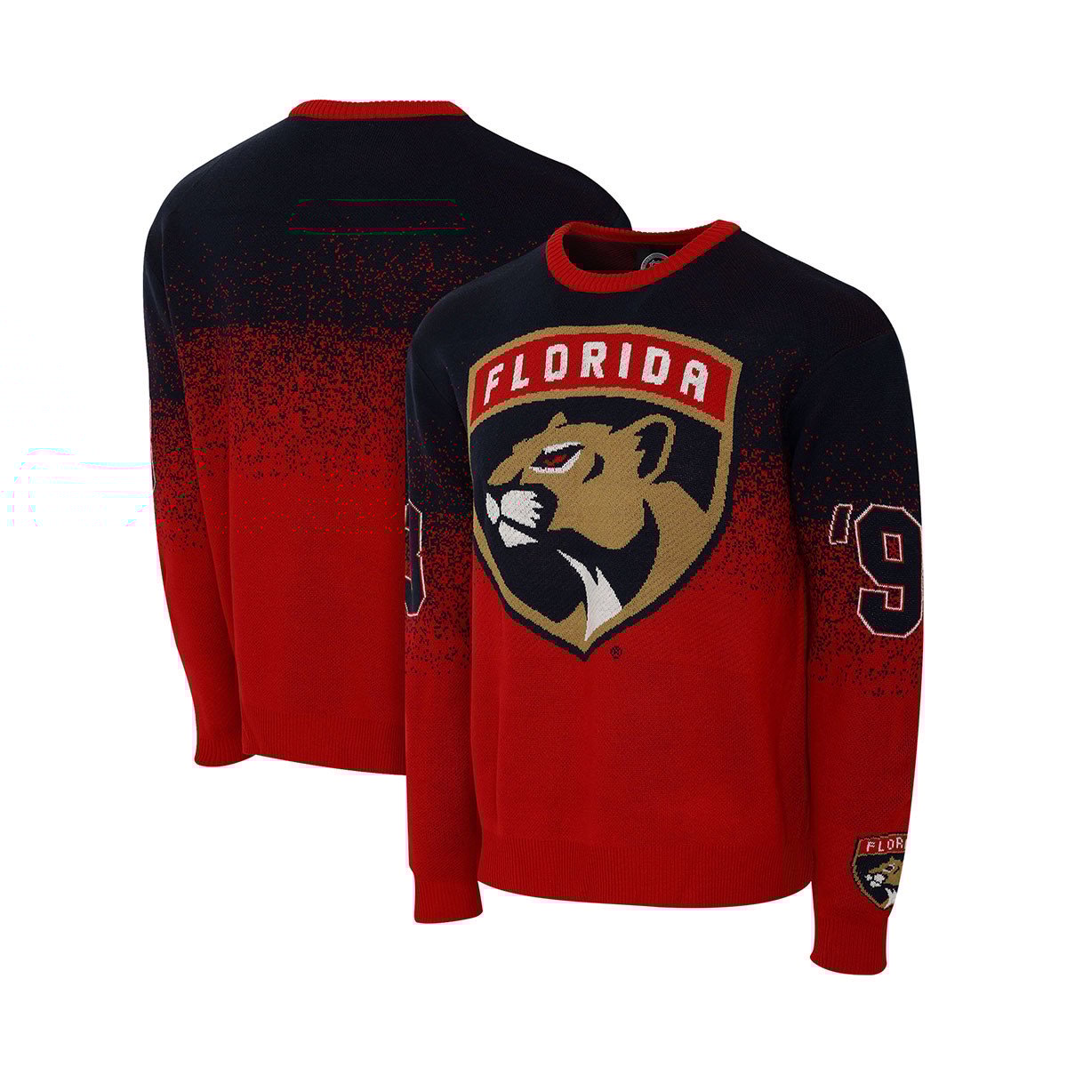 Florida Panthers Big Logo Gradient Ugly Holiday Sweater