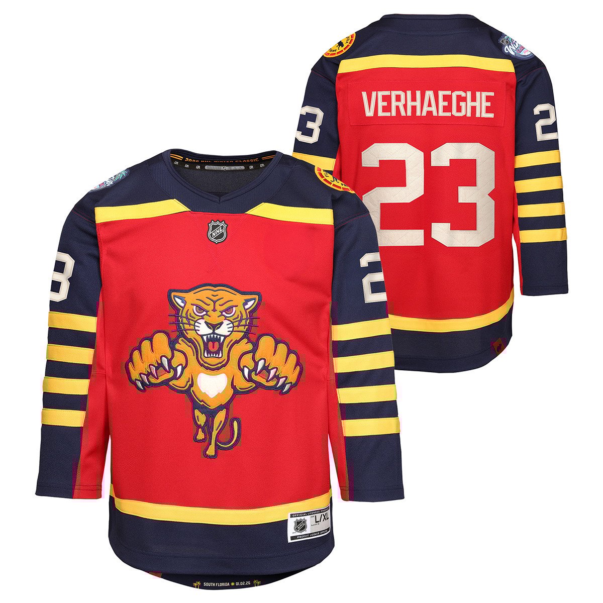 Florida Panthers Youth NHL 2026  Winter Classic #23 Carter Verhaeghe Jersey
