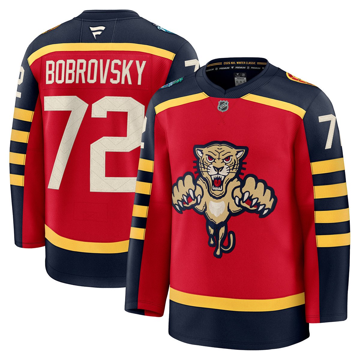 Florida Panthers NHL 2026  Winter Classic #72 Sergei Bobrovsky Premium Jersey