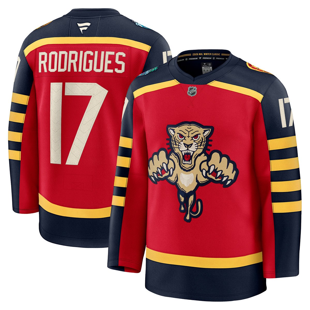 Florida Panthers NHL 2026  Winter Classic #17 Evan Rodrigues Premium Jersey