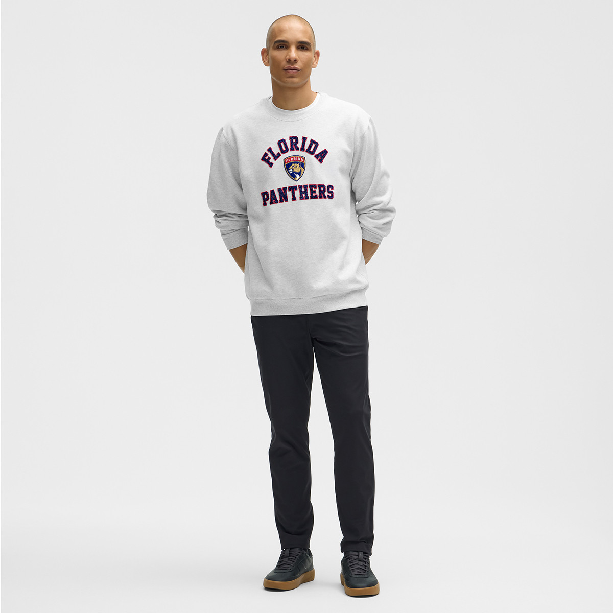 Florida Panthers Steel Grey Steady State Crew Neck Pullover - FLA