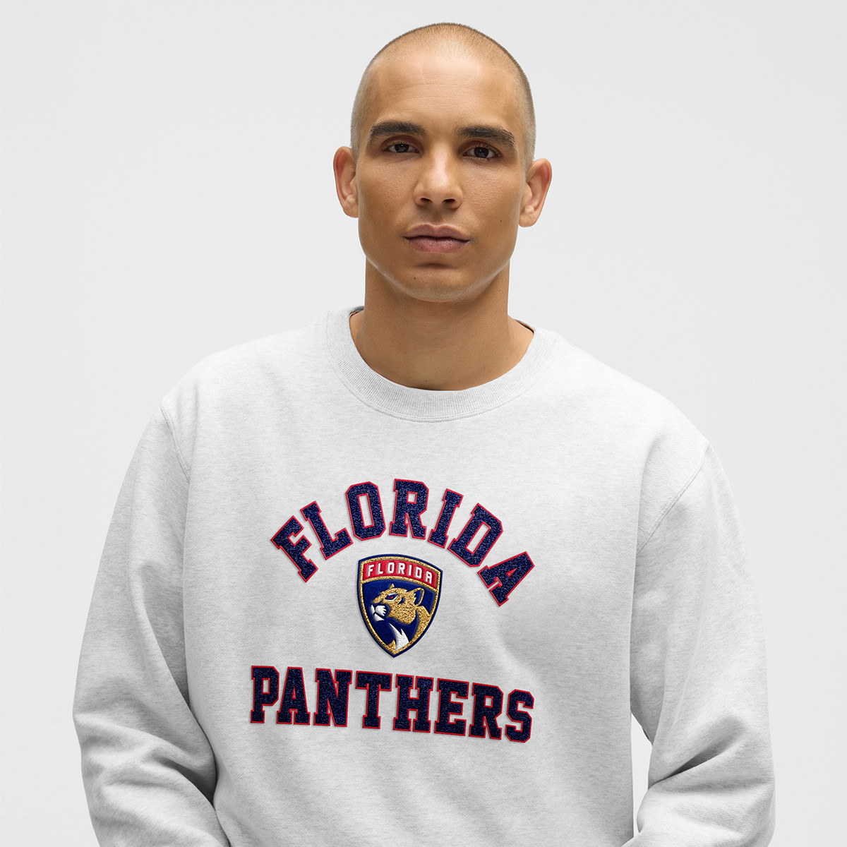Florida Panthers Steel Grey Steady State Crew Neck Pullover - FLA