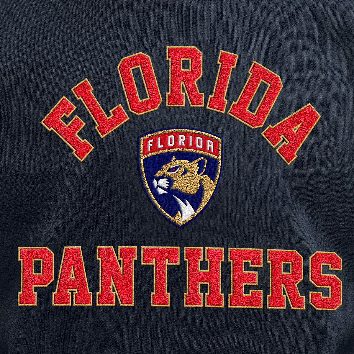 Florida Panthers Navy Steady State Crew Neck Pullover