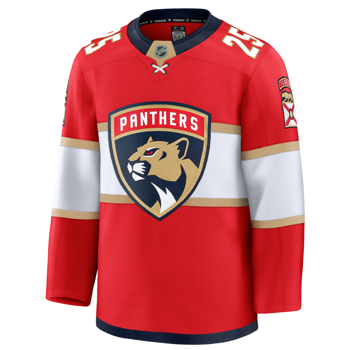 Florida Panthers #25 Jacob Markstrom Premium Authentic Home Jersey