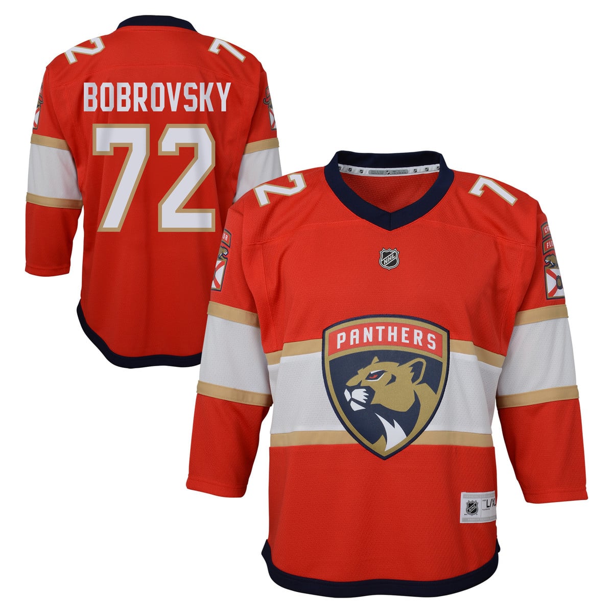 Florida Panthers Youth #72 Sergei Bobrovsky Home Jersey