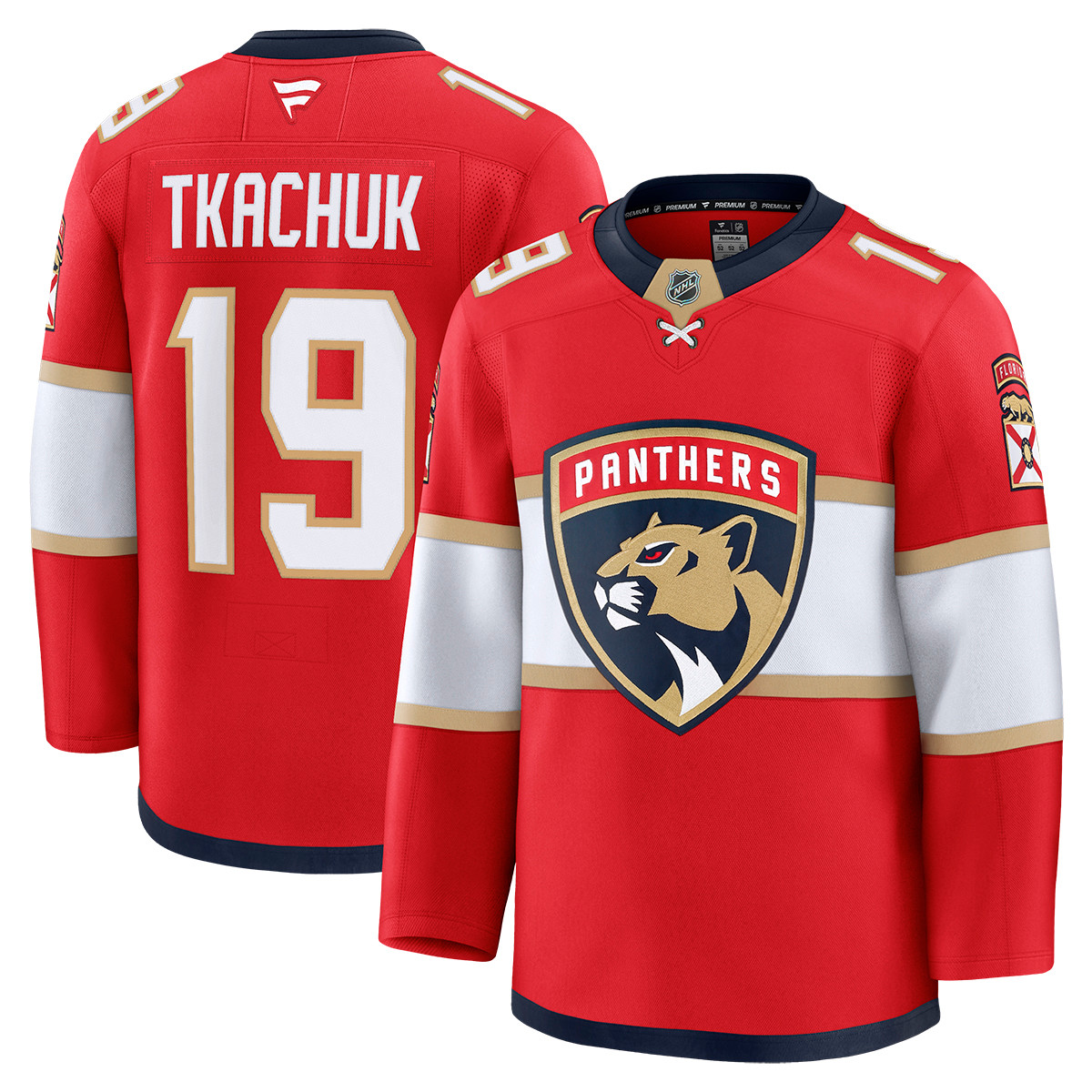 Florida Panthers #19 Matthew Tkachuk Premium Authentic Home Jersey
