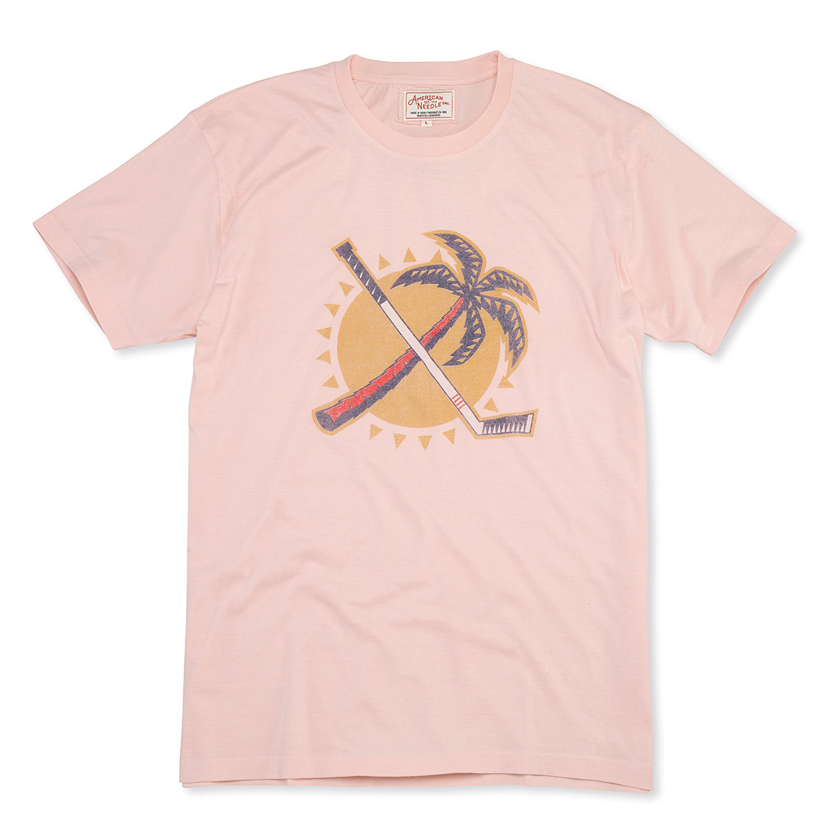 Florida Panthers Vintage Fade Sun Stick Pink T-Shirt FLA TEAM SHOP