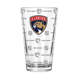 Florida Panthers Sandblasted Pint Glass