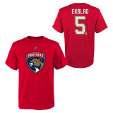 Florida Panthers Youth #5 Aaron Ekblad Name & Number Shirt