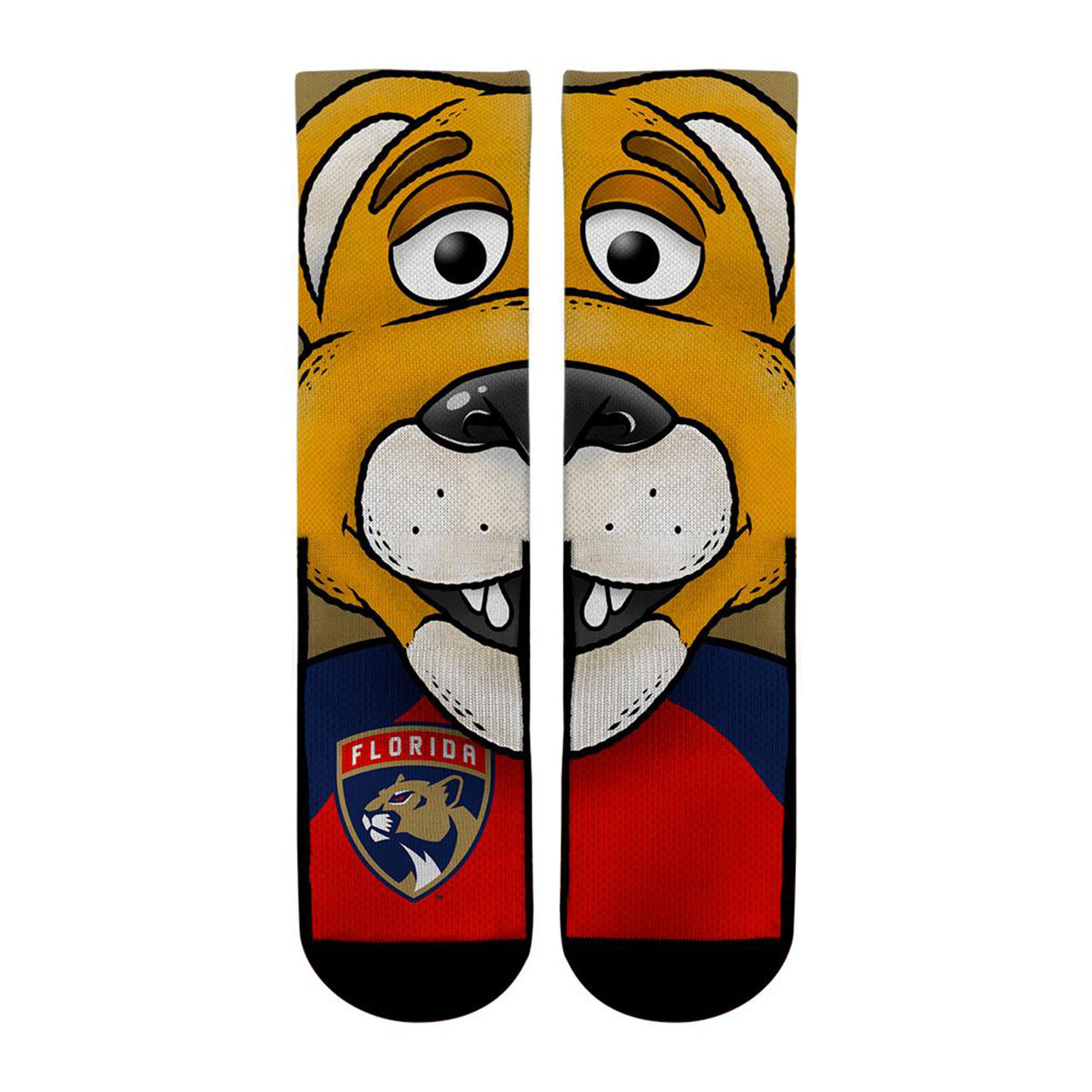 Florida Panthers Split Face Mascot Socks