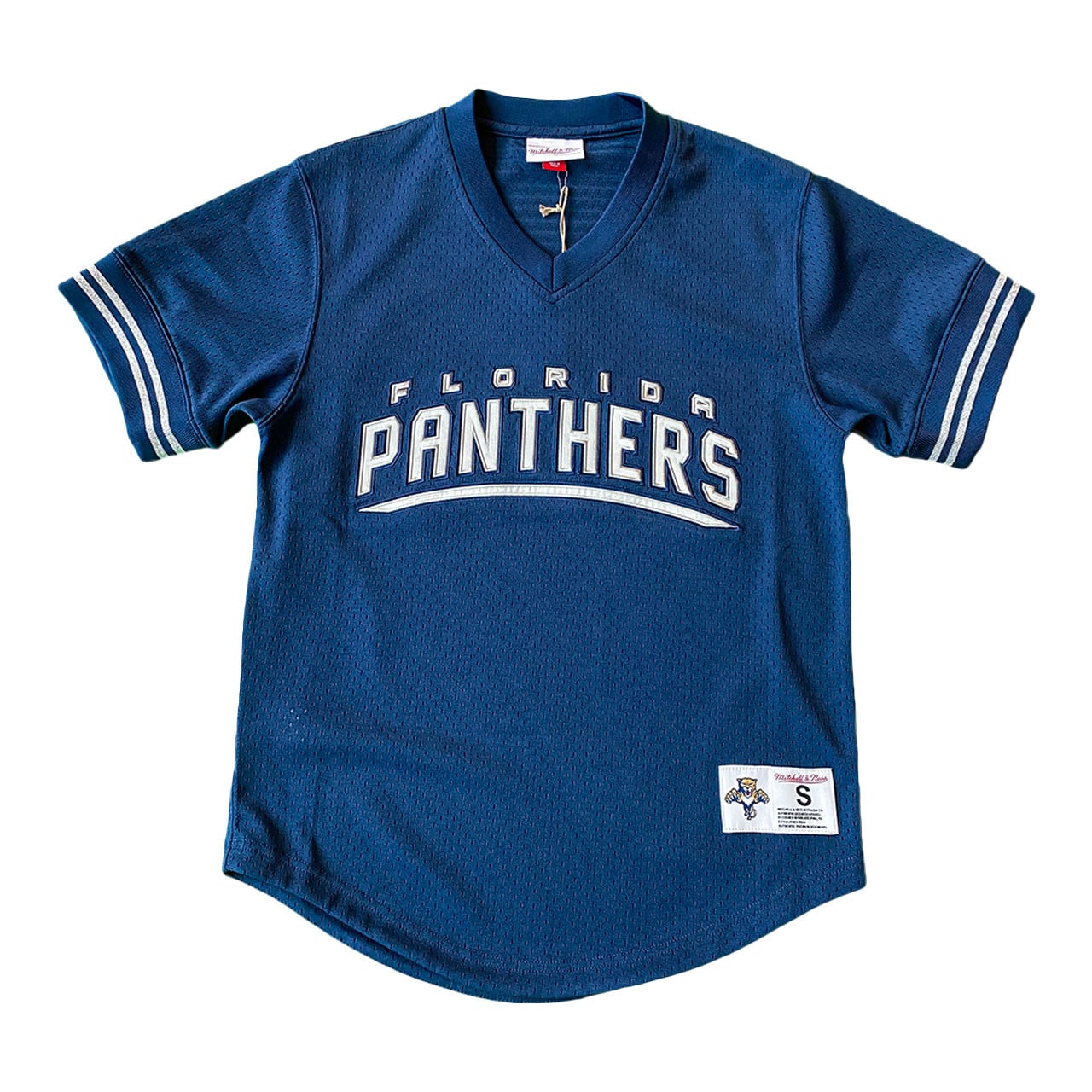 mesh championship v-neck shirt mitchell and ness